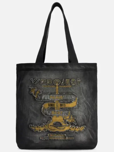 Y/PROJECT Black Paris Best Tote Bag