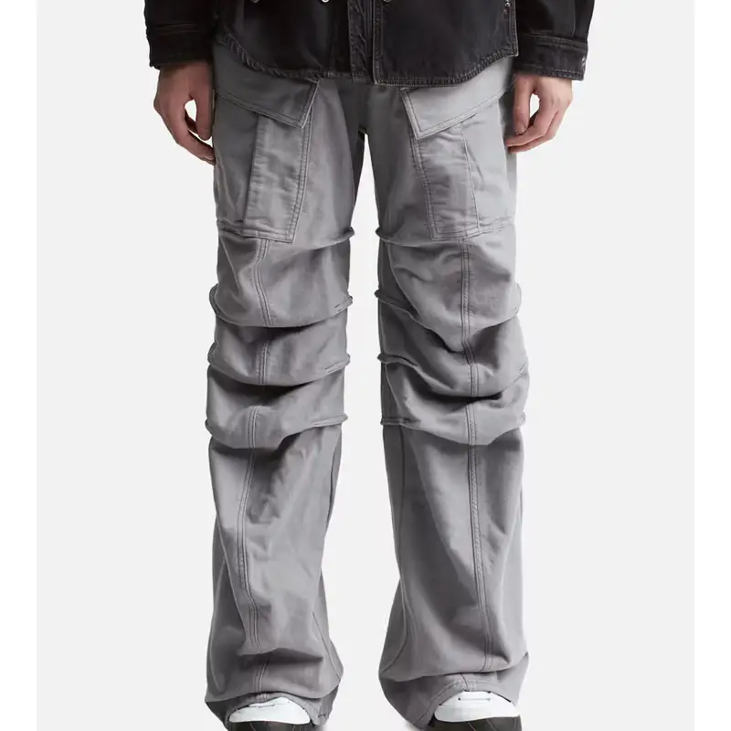 Y/PROJECT Men's Gray Cargo Pants Front