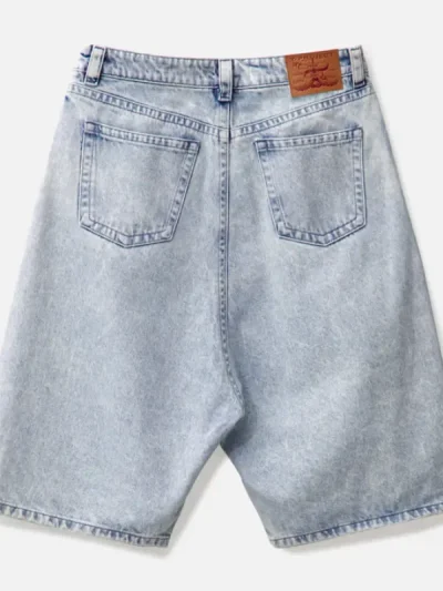 Y/PROJECT Men's Ice Blue Souffle Denim Shorts Back