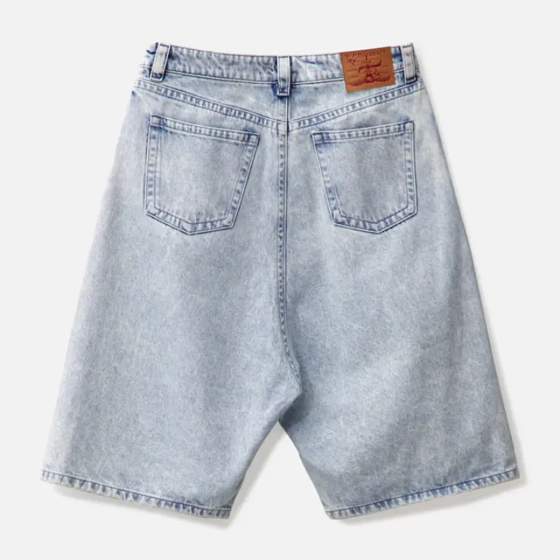 Y/PROJECT Men's Ice Blue Souffle Denim Shorts Back