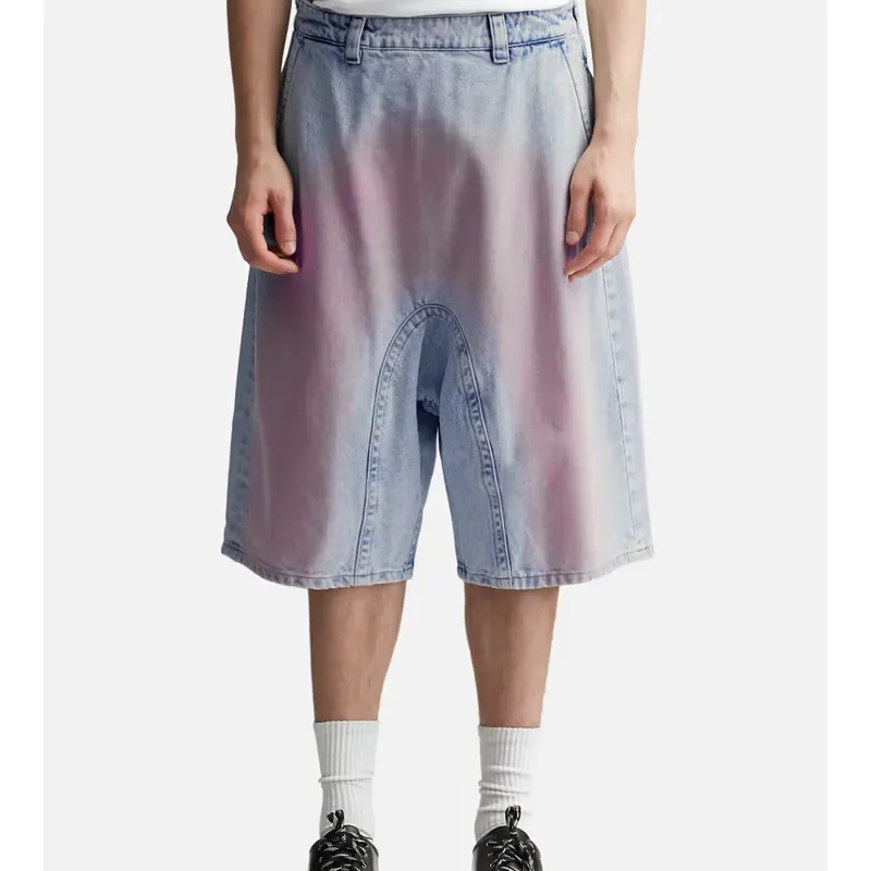 Y/PROJECT Men's Ice Blue Souffle Denim Shorts View