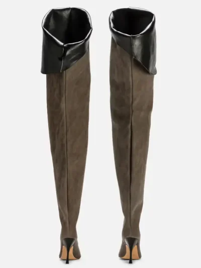 Y/PROJECT Women's Thigh High Scrunch Boots Back
