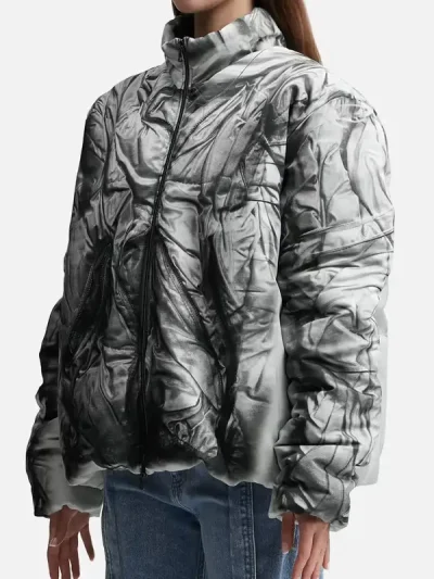 Y/PROJECT Women's White Compact Print Jacket Side