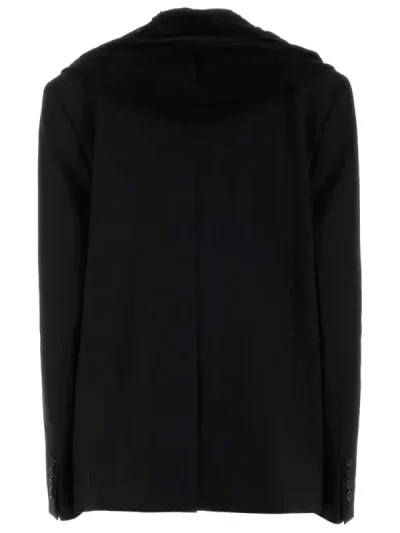 Y/Project Black Draped Hooded Blazer Back