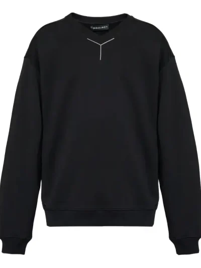Y/Project Black Logo-Plaque Jumper