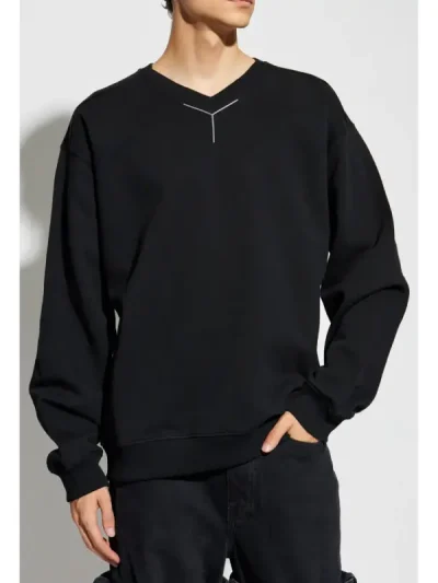 Y/Project Black Logo-Plaque Jumper Front