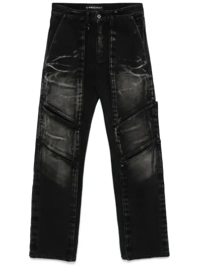 Y/Project Black Touch-Strap Multi-Panel Jeans