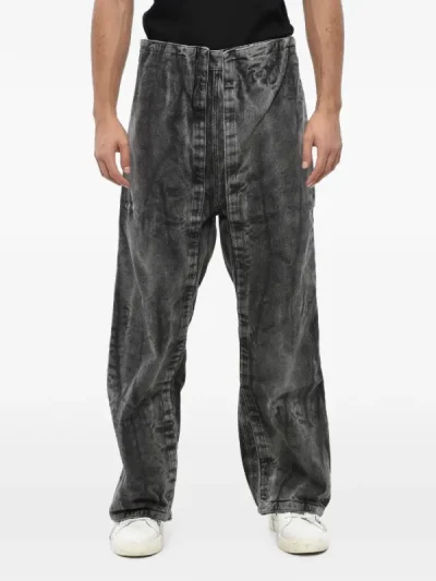 Y/Project Black Washed Wide-Leg Trousers