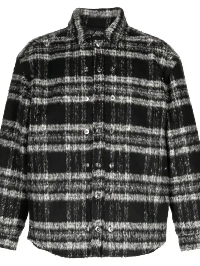 Y/Project Black/White Textured Stripe-Pattern Jacket
