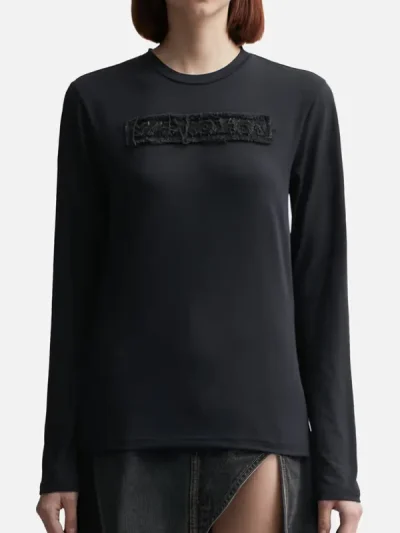 Y/Project Black Women's Patch Second Skin L/S Shirt