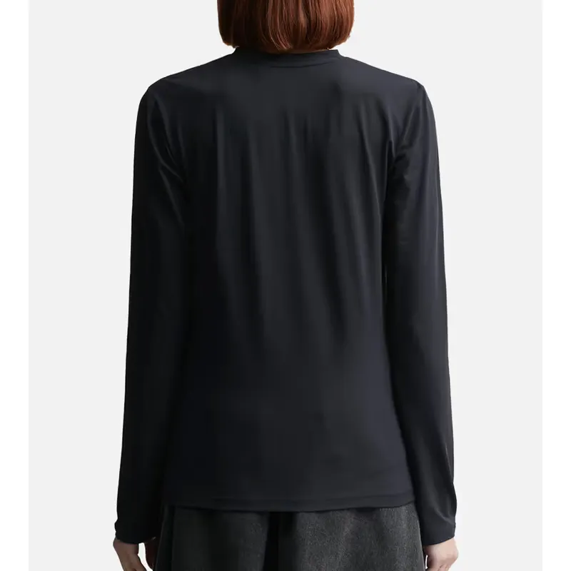 Y/Project Black Women's Patch Second Skin L/S Shirt Back