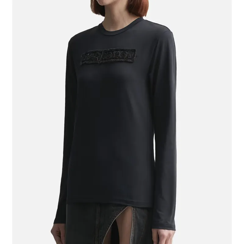 Y/Project Black Women's Patch Second Skin L/S Shirt Side