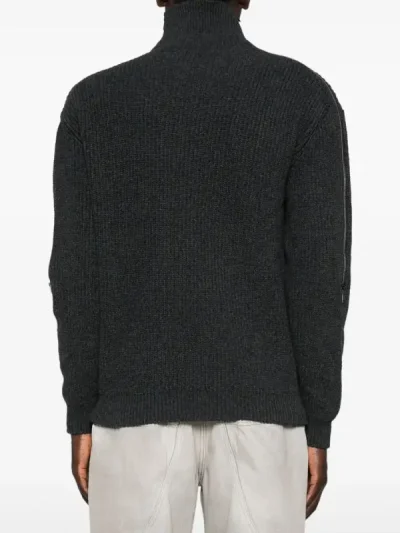 Y/Project Dark Grey Zip Hooded Sweater