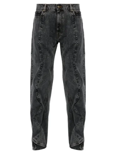 Y/Project Black Evergreen Wire Mid Rise Straight Jeans