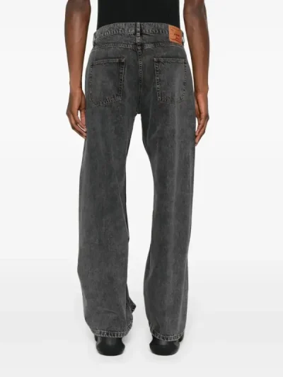 Y/Project Black Evergreen Wire Mid Rise Straight Jeans Back