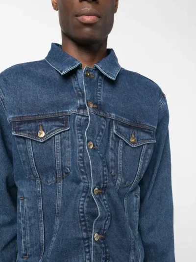 Y/Project Indigo Blue Classic Wire Denim Jacket Close