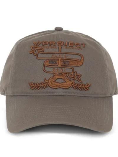 Y/Project Khakhi Logo-Embroidered Cap