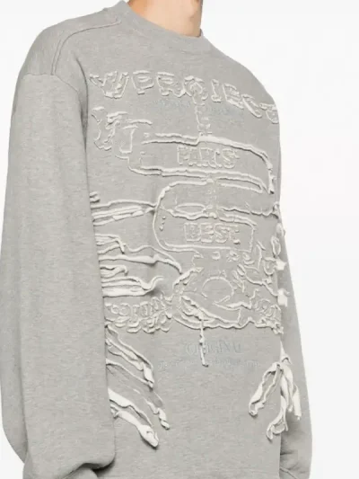Y/Project Light Grey Paris’ Best Distressed Sweatshirt Side