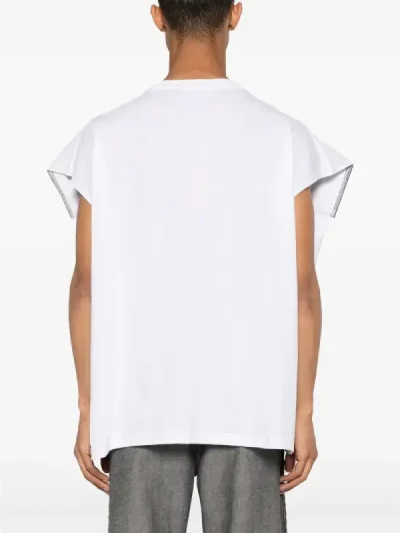 Y/Project Optic White Logo-Print Cotton Tank Top Back