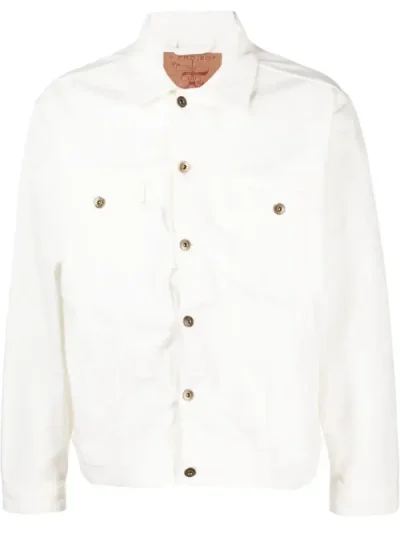 Y/Project Ivory White Wire Denim Jacket Wearing