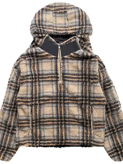 Y/Project Beige/Black Fleece Pullover Hoodie
