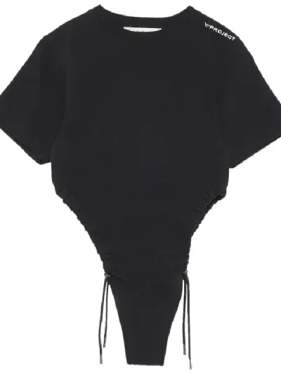 Y/Project Black Classic Ruched Body T-Shirt