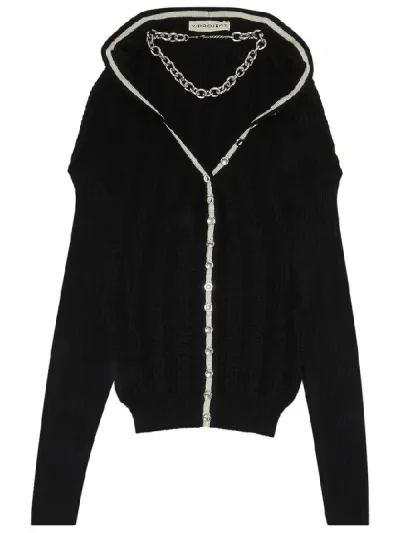 Y/Project Black Classic Ruffle Necklace Cardigan