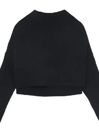 Y/Project Black Draped Chain Ribbed Sweater Back
