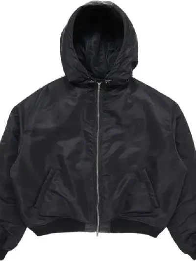 Y/Project Black Insert Hood Padded Bomber Jacket