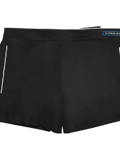 Y/Project Black Lazy Nylon Shorts