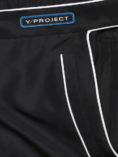 Y/Project Black Lazy Nylon Shorts Close