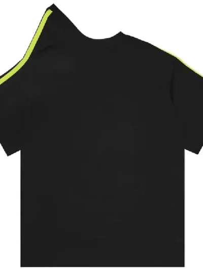 Y/Project Black/Lime Green Y Logo Clip Shoulder T-Shirt Back