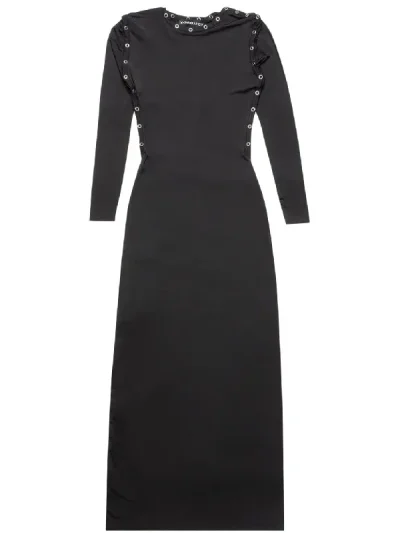 Y/Project Black Snap Off Long-Sleeve Dress