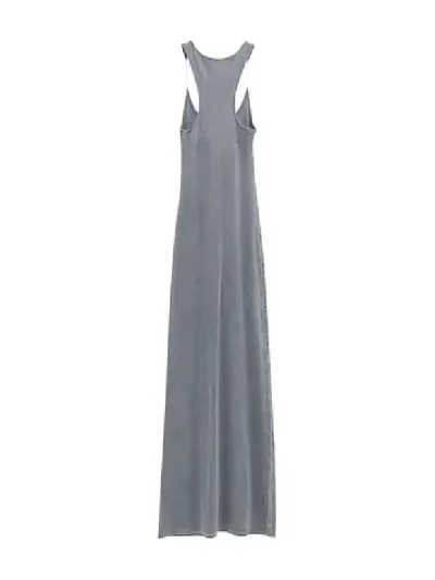 Y/Project Blue Acid Wash Invisible Strap Dress Back