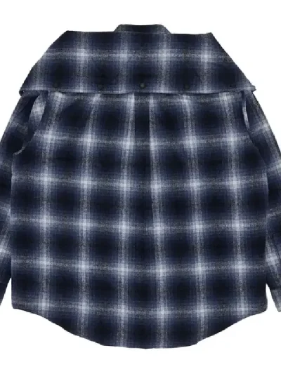 Y/Project Blue/Grey Snap Off Panel Hood Overshirt Back