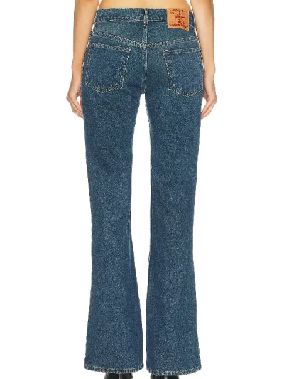 Y/Project Blue Hook And Eye Straight Leg Jeans Back