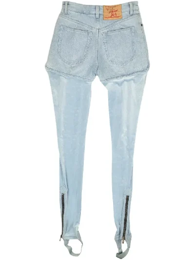 Y/Project Blue Stirrup Short Pant Back