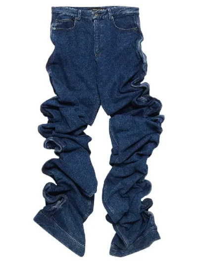 Y/Project Blue Wired Baggy Jeans