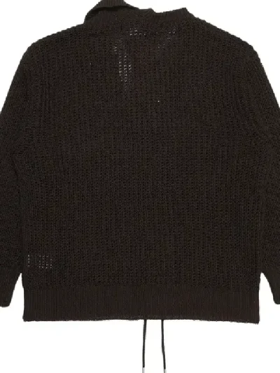 Y/Project Dark Brown Double Collar Laced Pullover Back