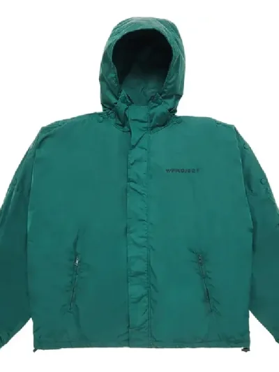 Y/Project Green/Navy Snap Insert Windbreaker