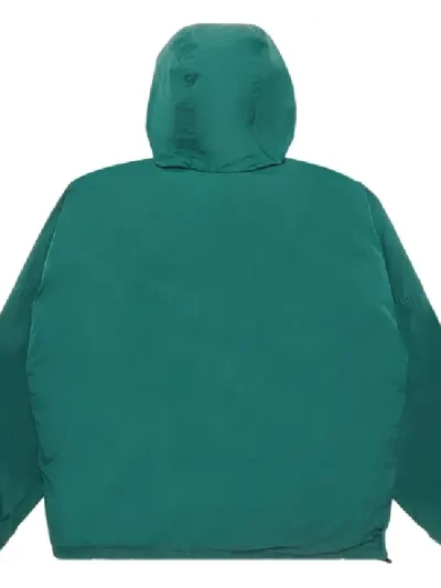Y/Project Green/Navy Snap Insert Windbreaker Back