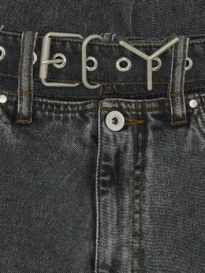 Y/Project Grey Y Belt Jeans Close