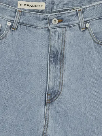 Y/Project Ice Blue Evergreen Multi Waistband Jeans Close