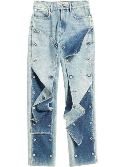 Y/Project Ice Blue Evergreen Snap Off Jeans