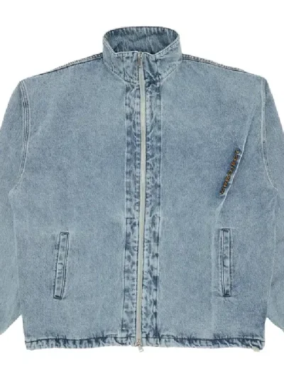 Y/Project Ice Blue Pinched Logo Denim Windbreaker