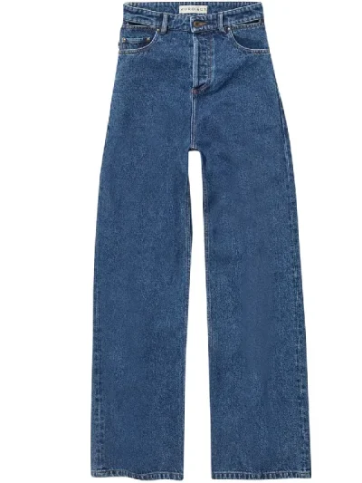 Y/Project Navy Classic Asymmetric Waist Jeans