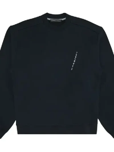 Y/Project Navy Pinched Logo Sweatshirt
