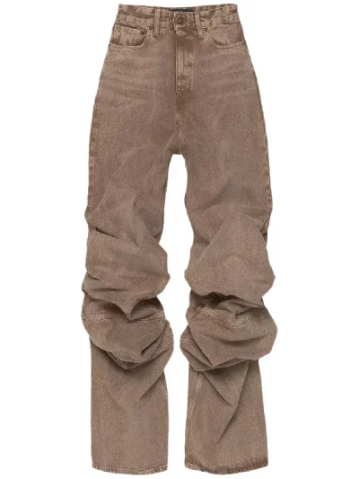 Y/Project Pink Whiskers Draped Cuff Jeans
