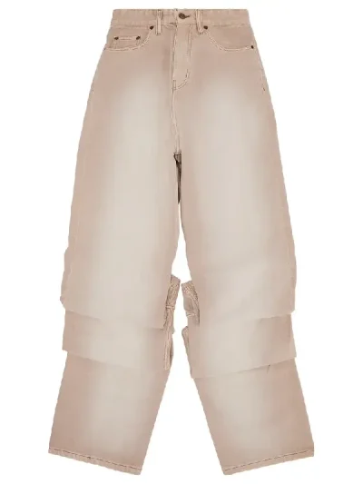 Y/Project Soft Pink Draped Cuff Jeans
