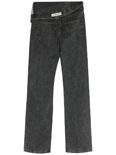 Y/Project Vintage Black Evergreen Asymmetric Waist Jeans Back